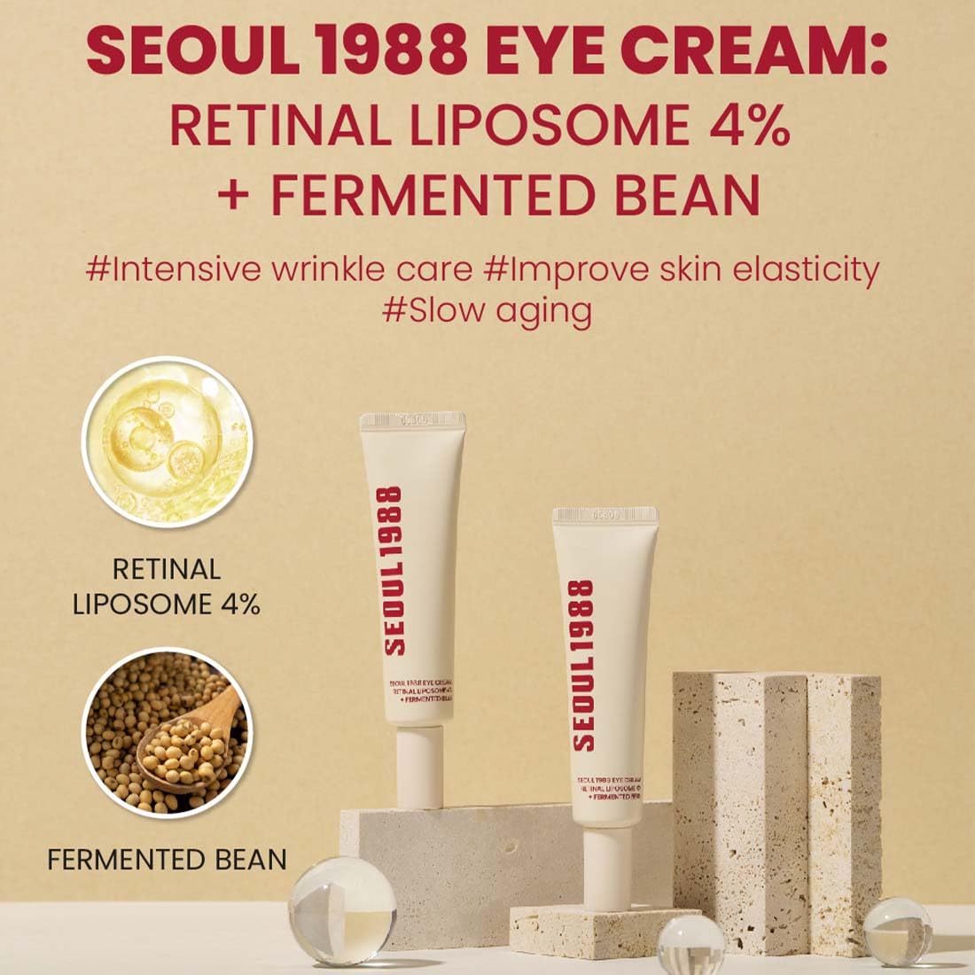 Seoul 1988 Premium Anti-Aging Eye Cream – Brightens, Firms & Hydrates