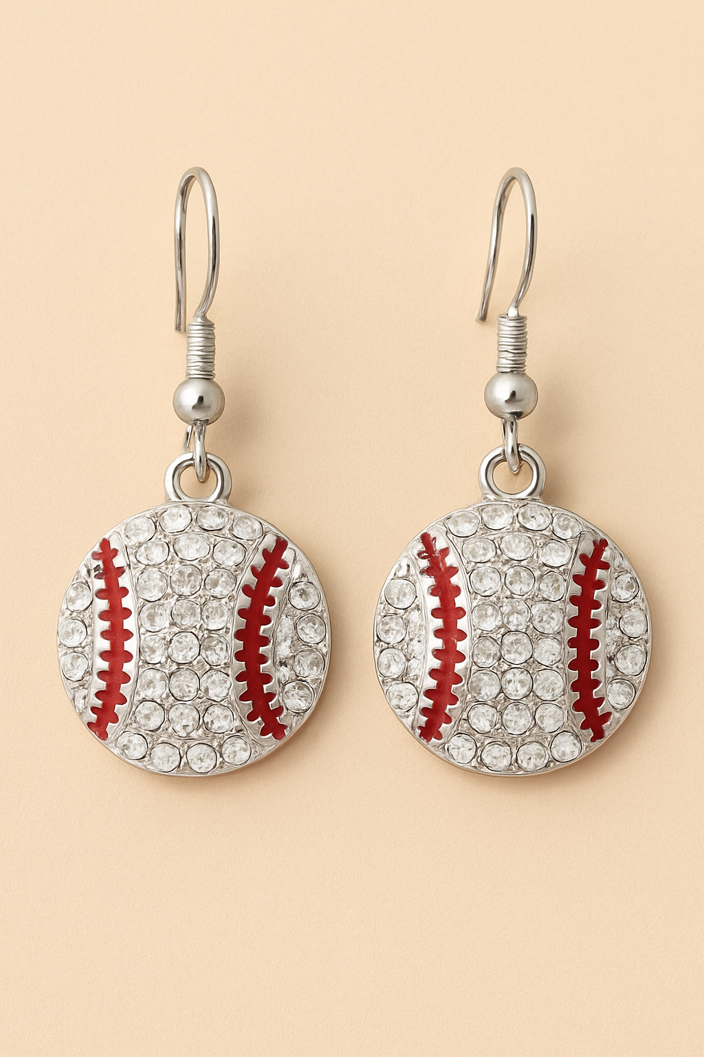 Men & Women | Dazzling Rhinestone Baseball Drop Earrings – European/American Style Jewelry UAE